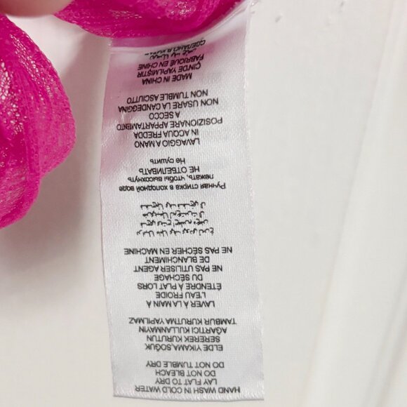 Opening Ceremony Sheer Ribbed Pink Top Half Sleeve See Through Mesh Shirt Small - Picture 8 of 9